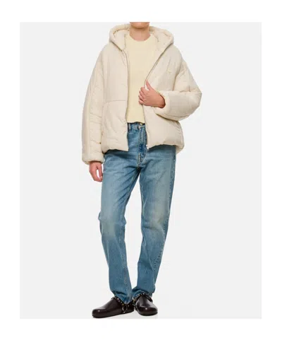 Mordecai Hooded Zippered Cotton Jacket In White