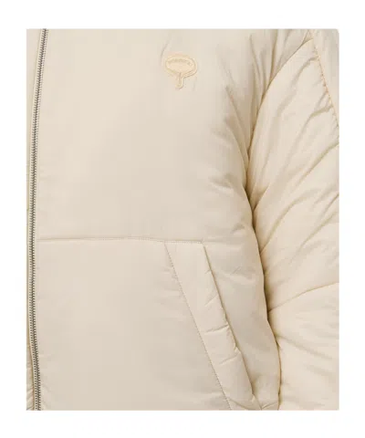 Mordecai Hooded Zippered Cotton Jacket In White