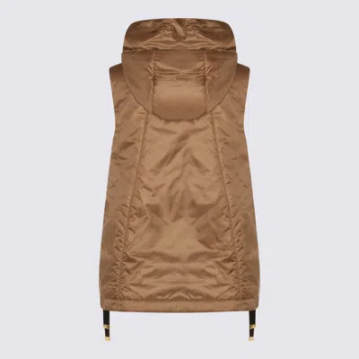 Max Mara The Cube Camel Down Jacket In Brown