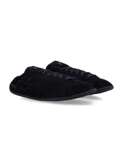 Y-3 Adidas Black Suede Stan Smith Lo Pro Sneakers In Black