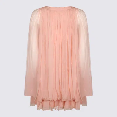 Chloé Rose Silk Dress In Pink