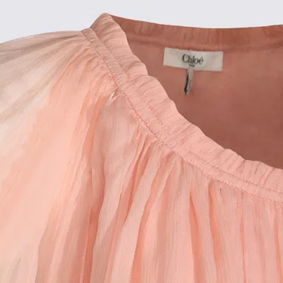 Chloé Rose Silk Dress In Pink