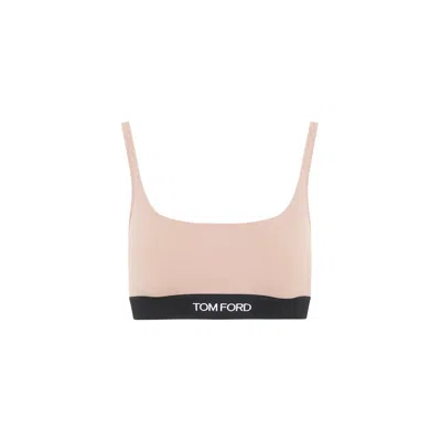 Tom Ford Modal Bra Scoop Neckline Elastic Underband In Pattern