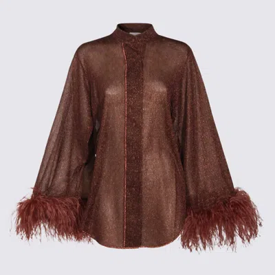 Oseree Chocolate Lumiere Shirt In Brown