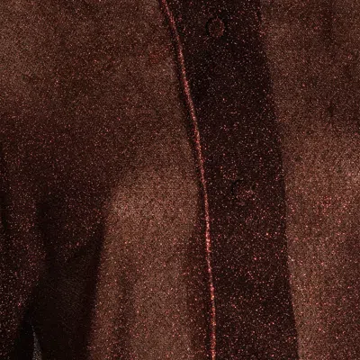 Oseree Chocolate Lumiere Shirt In Brown