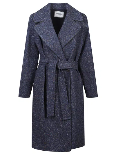 Iceberg Belted Coat In Blue