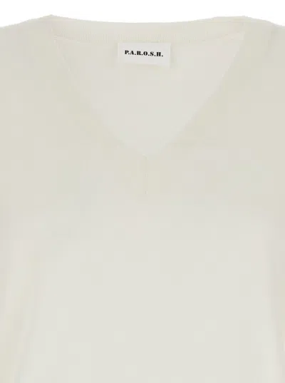 P.a.r.o.s.h V Neck Knit In White