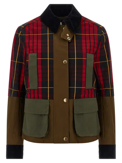 Alexander Mcqueen Mcqueen Deconstructed Tartan Ripstop Jacket In Green
