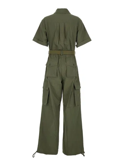 P.a.r.o.s.h Cotton Jumpsuit In Green