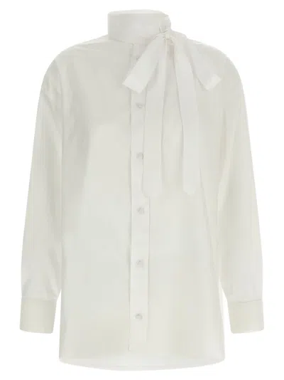 Kenzo Lavalliere Collar Shirt In White