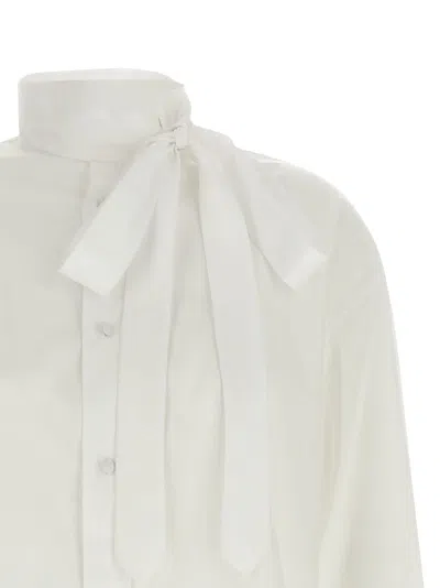Kenzo Lavalliere Collar Shirt In White