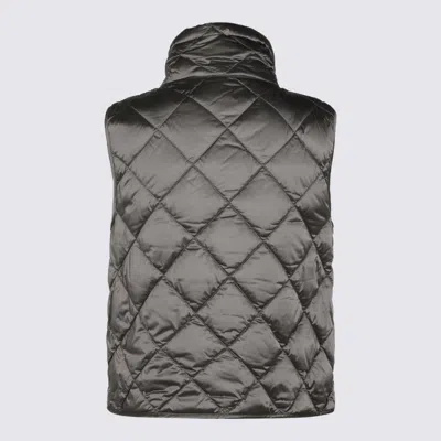 Max Mara The Cube Dark Grey Down Jacket In Gray