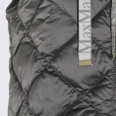 Max Mara The Cube Dark Grey Down Jacket In Gray