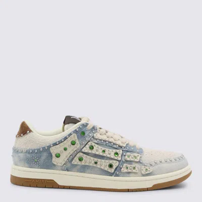 Amiri Skel Top Low Embellished Sneakers In Blue
