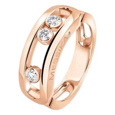 Messika Move 18k Rose Gold Diamond Ring In Gold