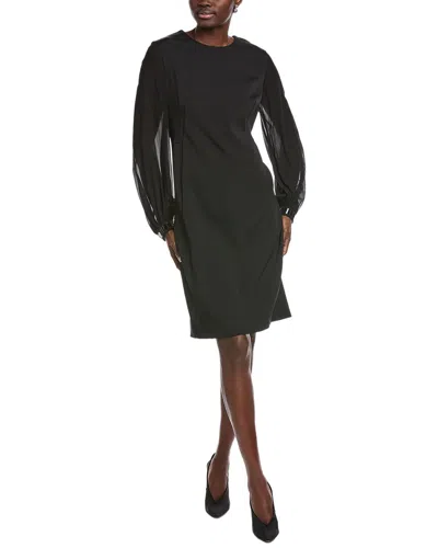 Akris Silk-blend Midi Dress In Black