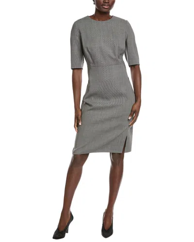 Akris Wool-blend Midi Dress In Gray