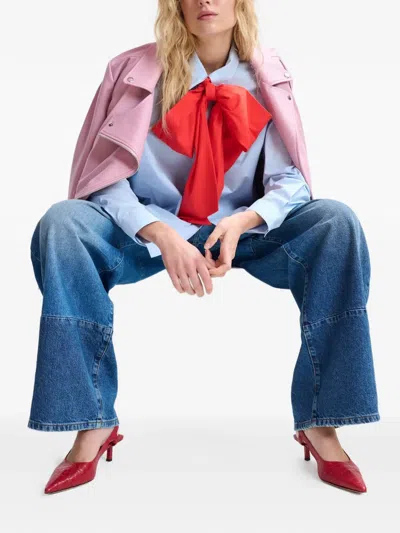 Essentiel Antwerp Bow-detail Shirt In Blue