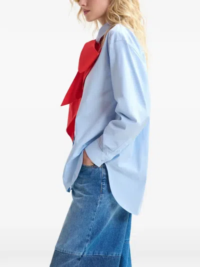 Essentiel Antwerp Bow-detail Shirt In Blue