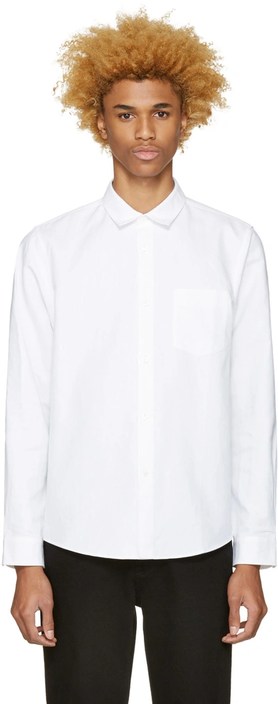 Apc Chemise Extra Slim Fit Oxford Shirt In White