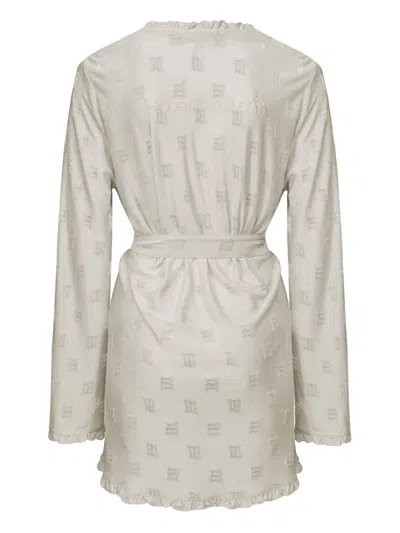 Misbhv Monogram-pattern Robe In Gray
