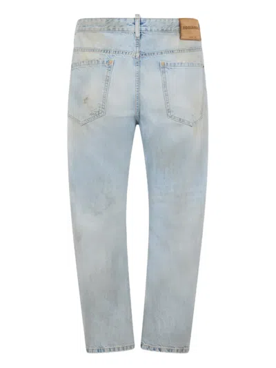 Dsquared2 L.a. Distressed Effect Trousers In Blue