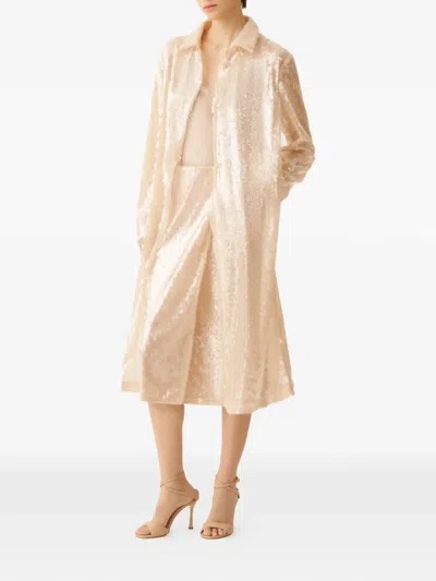 Fabiana Filippi Lingerie Style Top Lightweight Spaghetti Straps In Brown