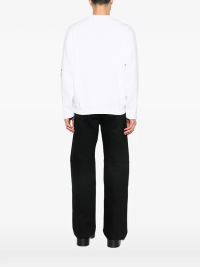 Diesel Logo-printed Cotton Sweatshirt In White