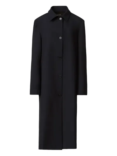 Fabiana Filippi Polyester Viscose Elastane Coat In Black