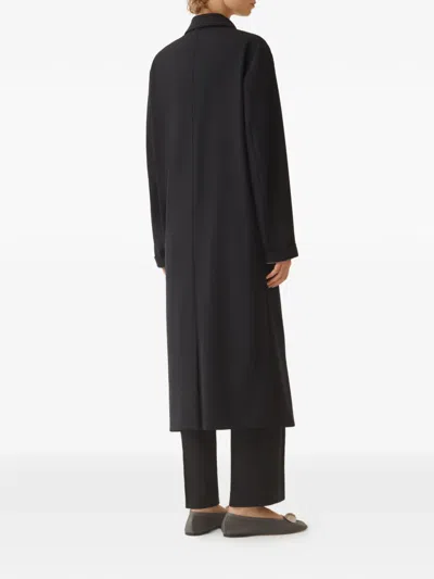Fabiana Filippi Polyester Viscose Elastane Coat In Black