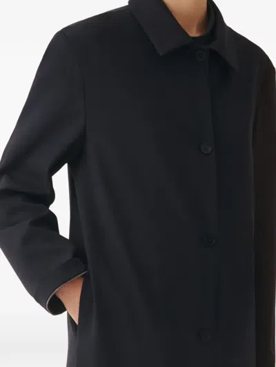 Fabiana Filippi Polyester Viscose Elastane Coat In Black