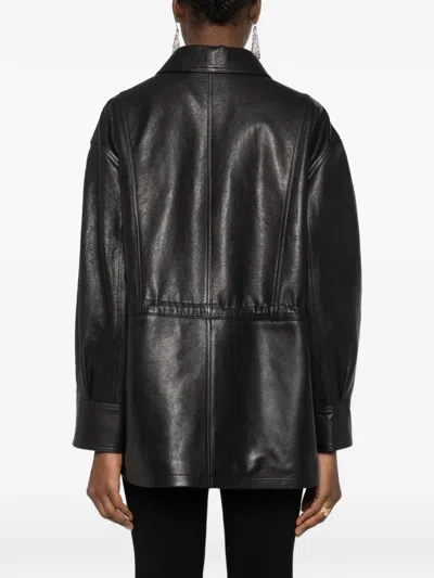 Arma Maeve Flap-pockets Leather Jacket In Black