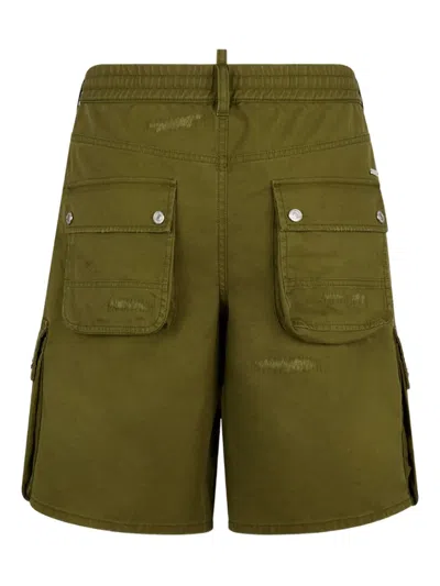 Dsquared2 Multi-pocket Shorts In Green