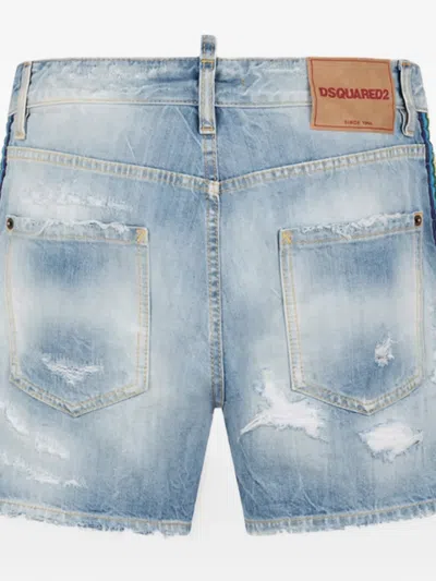 Dsquared2 Distressed-effect Shorts In Blue