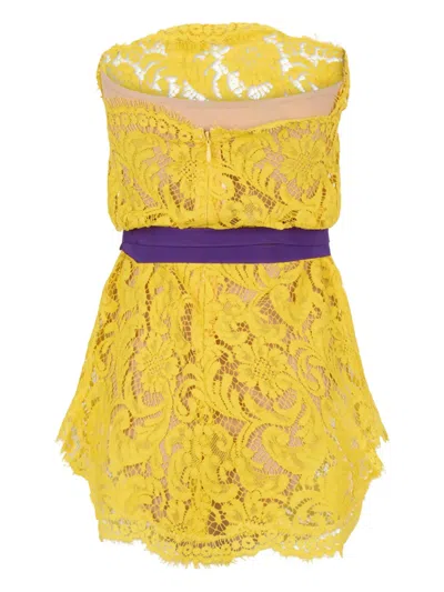 Dsquared2 Belted Mini Dress In Yellow