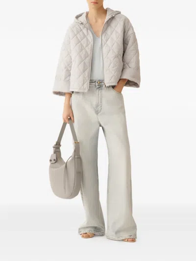 Fabiana Filippi Jacket Woman Color Gnawed Blue In White