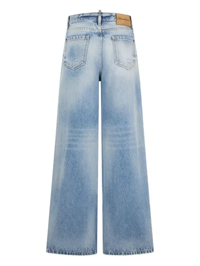 Dsquared2 Logo-patch Jeans In Blue