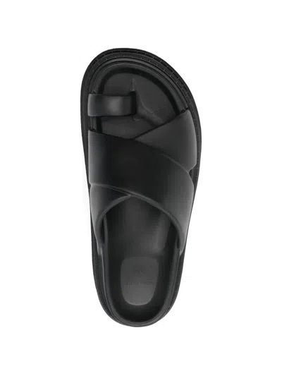 Sacai Criss-cross Platform Sandals In Black