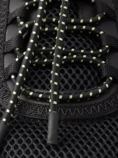 Prada Speedrock Leather And Mesh Fabric Sneakers Shoes In Black