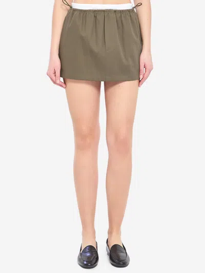 Alexander Wang Women Mid-rise Mini Logo Elastic Skirt In Multi