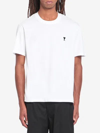 Ami Alexandre Mattiussi Ami Ami De Coeur Crewneck T-shirt In White