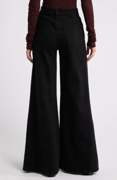 Frame Le Palazzo High-rise Flared Jeans In Black