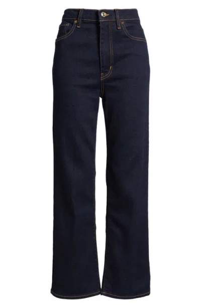 Frame Womens Rinse The Hang Five-pockets Straight-leg Mid-rise Denim Jeans In Blue