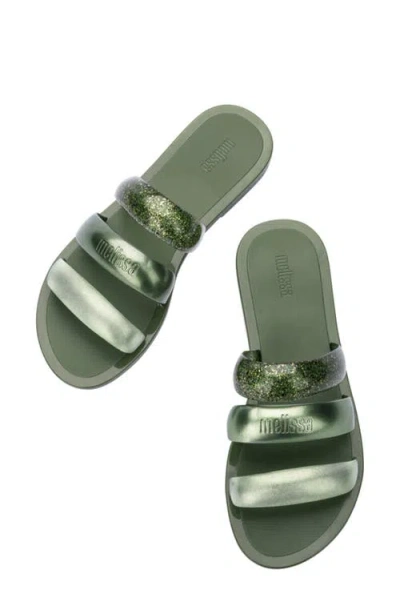Melissa Eclipse Slide Sandal In Green