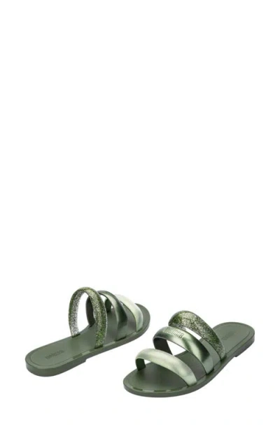 Melissa Eclipse Slide Sandal In Green