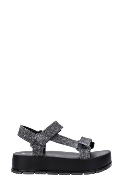 Melissa Flowing Platform Sandal In Black