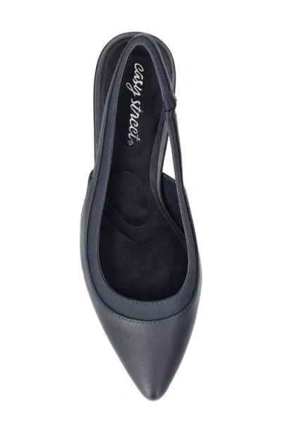 Easy Street Dessa Slingback Pointed Toe Pump In Black