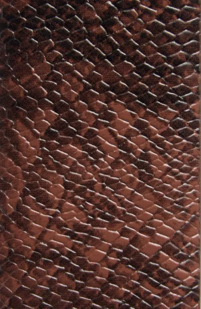 Vince Camuto Python Print Faux Leather Belt In Brown