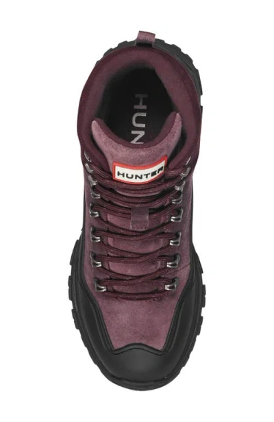 Hunter Jasper Waterproof Hiker Boot In Red