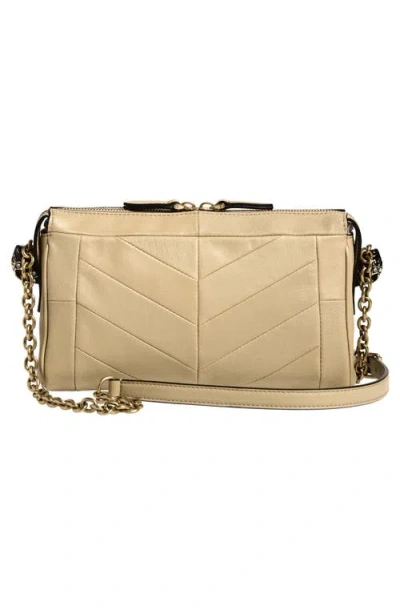 Valentino Garavani Panthea Small Shoulder Bag In Nappa Leather With A Chevron Pattern In Neutral